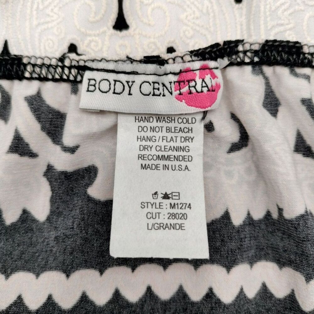 Dark Coquette Night Luxe Y2K Party Black Ivory Open Back Halter Top Sz L - Picture 6 of 6